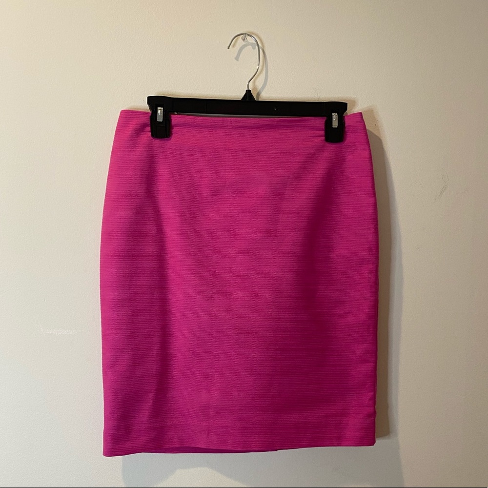 Ann Taylor Factory textured pink pencil skirt 2P